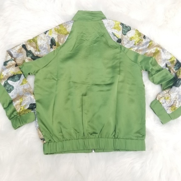 JANE Sequin Camo Jacket - Green - Picture 4 of 5